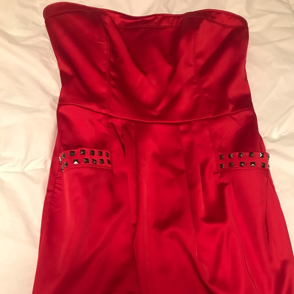 Red mini dress